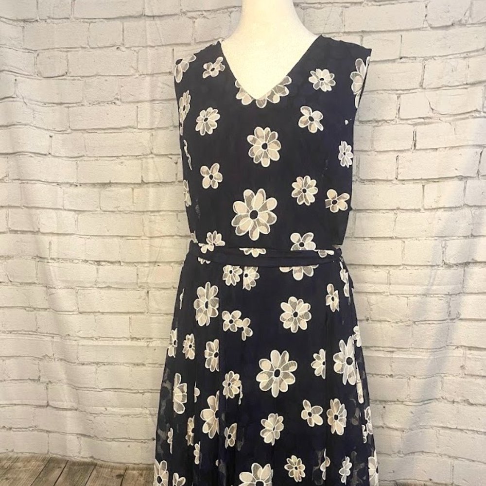 Tommy Hilfiger Daisy Mesh Belted Dress